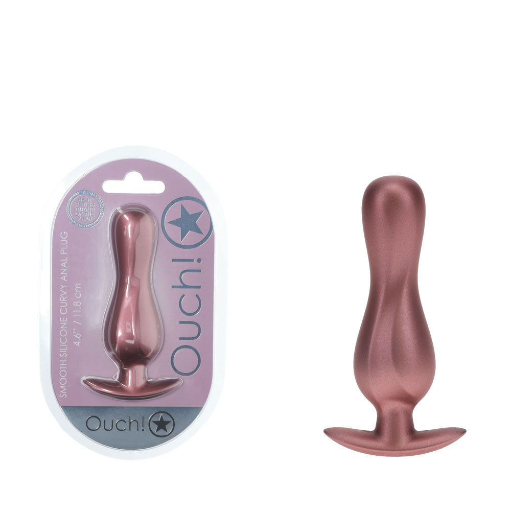 OUCH! Curvy Anal Plug - Rose Gold 11.7 cm