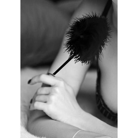 OUCH! Black & White Feather Tickler - Black