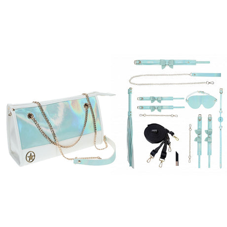 OUCH! Paris Collection 8-Piece Bondage Kit with Bag – Baby Blue