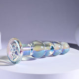 Playboy Pleasure JEWELS BEADS - Clear Glass 12 cm Anal Beads