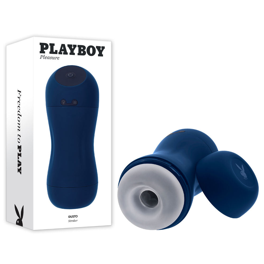 Playboy Pleasure GUSTO - USB Rechargeable Vibrating & Sucking Masturbator