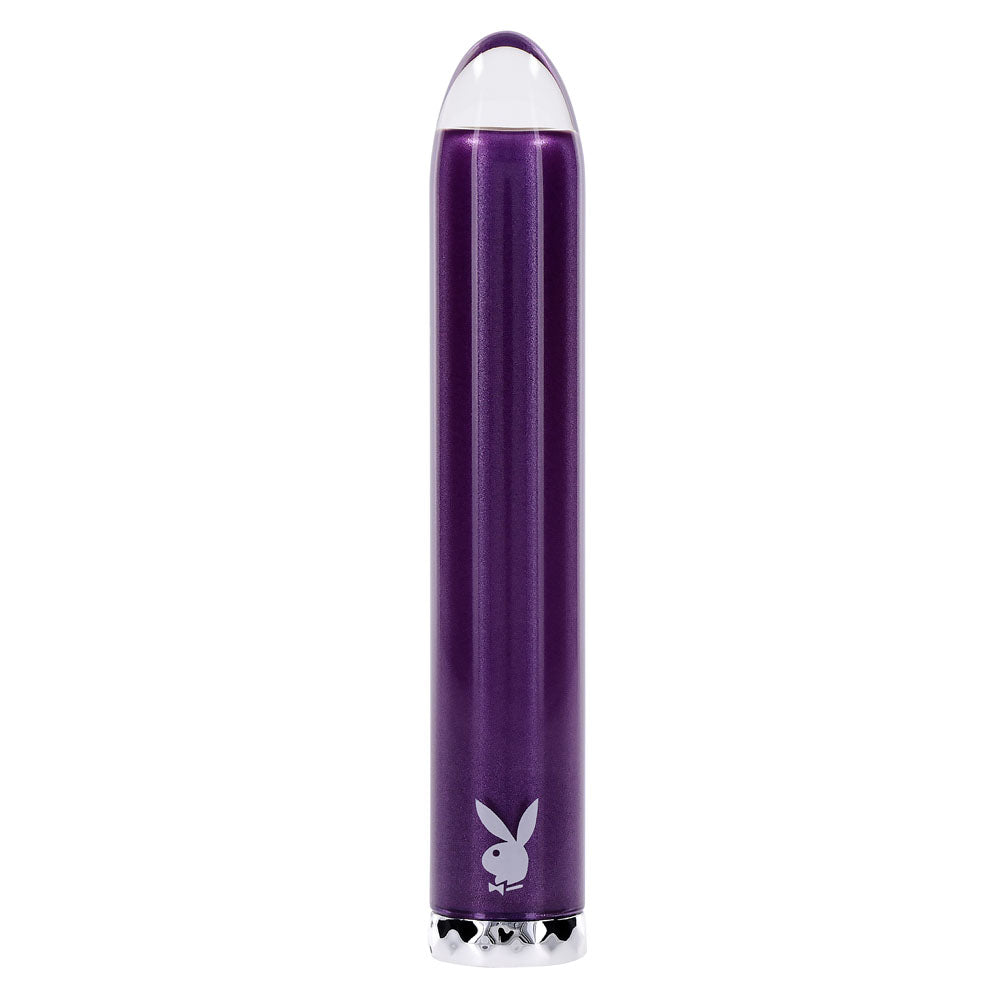 Playboy Pleasure AMETHYST - USB Rechargeable Glass Tipped Mini Vibrator