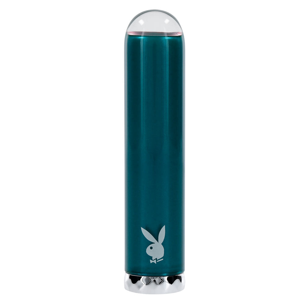 Playboy Pleasure EMERALD - USB Rechargeable Glass Tipped Bullet