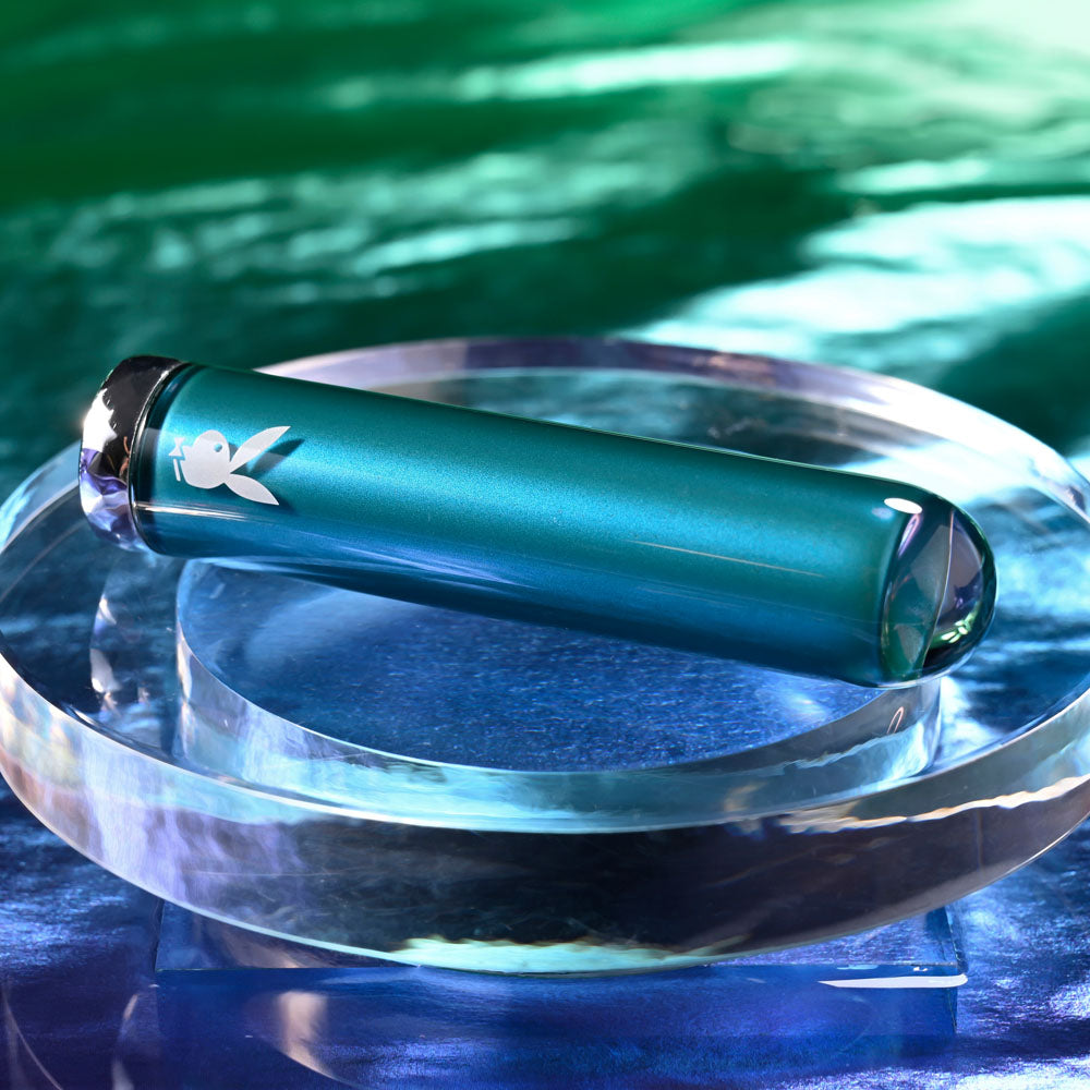 Playboy Pleasure EMERALD - USB Rechargeable Glass Tipped Bullet