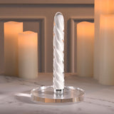 Playboy Pleasure IN A TWIST - White Glass Rechargeable Vibrator