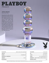 Playboy Pleasure JEWELS BEADS - Clear Glass 12 cm Anal Beads