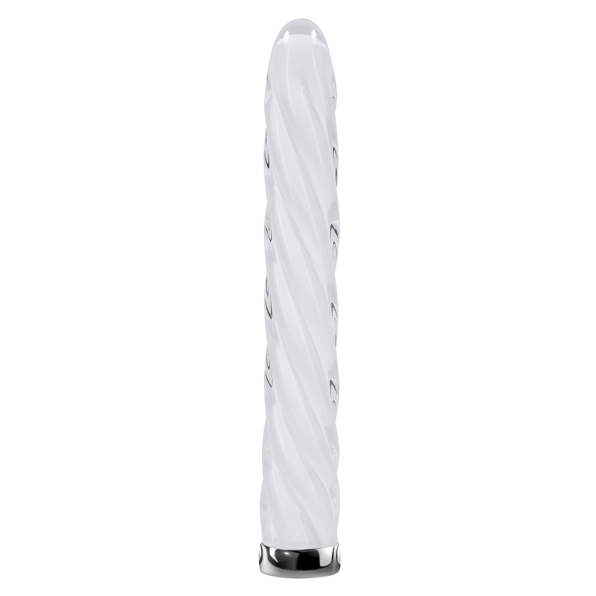 Playboy Pleasure IN A TWIST - White Glass Rechargeable Vibrator