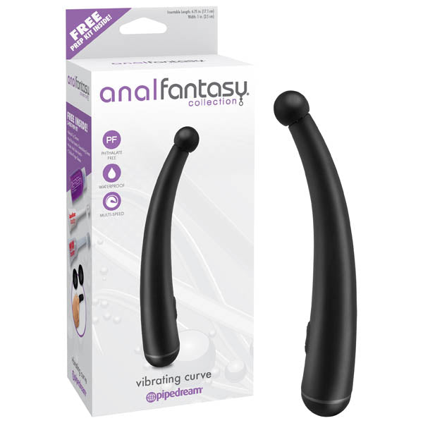 Anal Fantasy Collection Vibrating Curve - Black (6.75'')