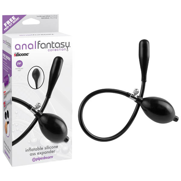 Anal Fantasy Collection Inflatable Silicone Ass Expander - Black Inflatable Anal Probe