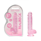 REALROCK 6'' Realistic Dildo With Balls - Pink 15.2 cm Dong