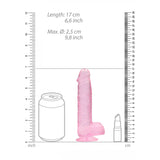 REALROCK 6'' Realistic Dildo With Balls - Pink 15.2 cm Dong