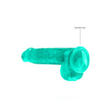 REALROCK 6'' Realistic Dildo With Balls - Turquoise