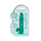 REALROCK 6'' Realistic Dildo With Balls - Turquoise