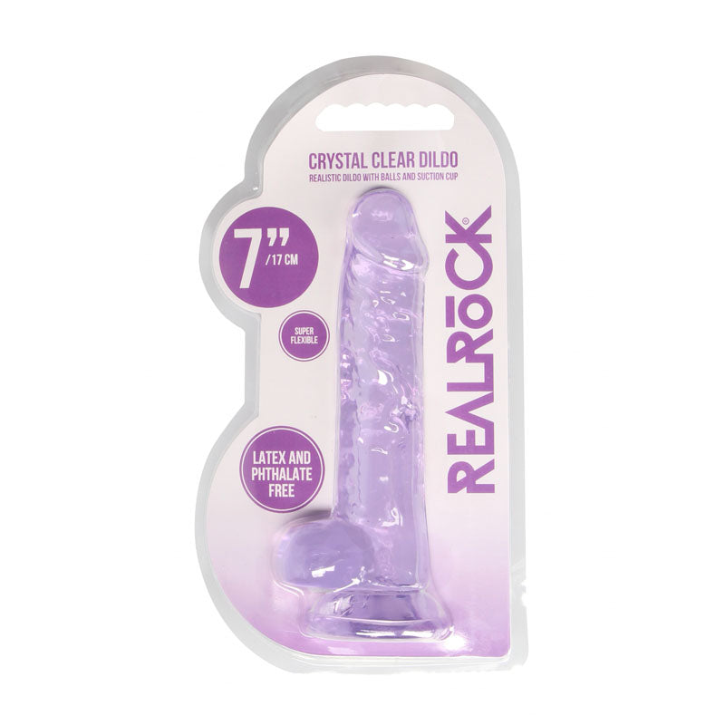 REALROCK 7'' Realistic Dildo With Balls - Purple