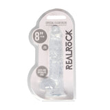 REALROCK 8'' Realistic Dildo With Balls - Clear 20.3 cm Dong