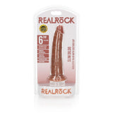 REALROCK Realistic Slim Dildo without Balls - Tan (6'')