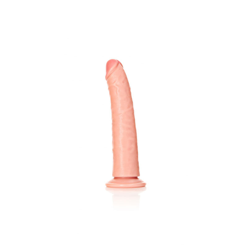 REALROCK Realistic Slim Dildo with Suction Cup - 18cm - Flesh 18 cm (7'') Dong