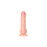 REALROCK Realistic Regular Curved Dong with Balls - 15.5 cm - Flesh 15.5 cm (6'') Dong