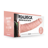 REALROCK Vibrating Hollow Strap-on  - Flesh 20.5 cm