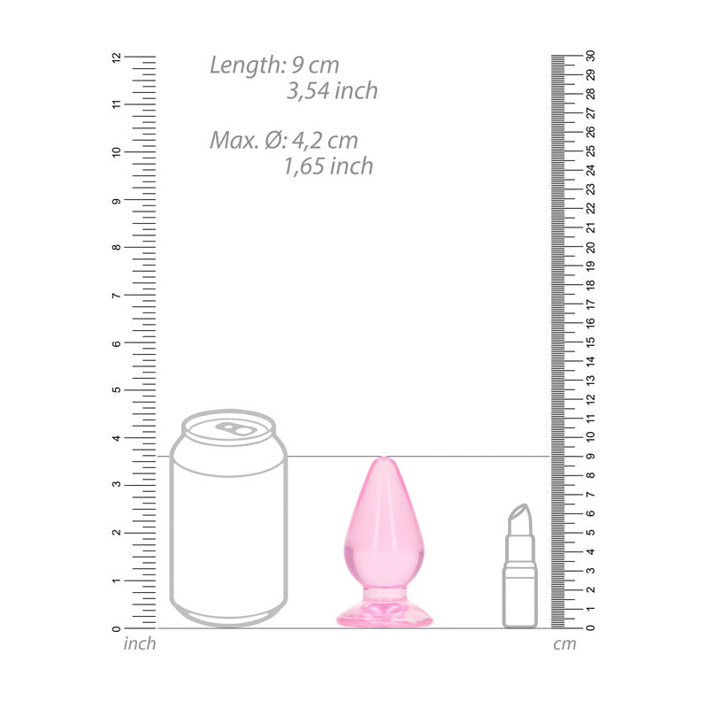 REALROCK 9 cm Anal Plug - Pink - Pink 9 cm (3.5'') Butt Plug