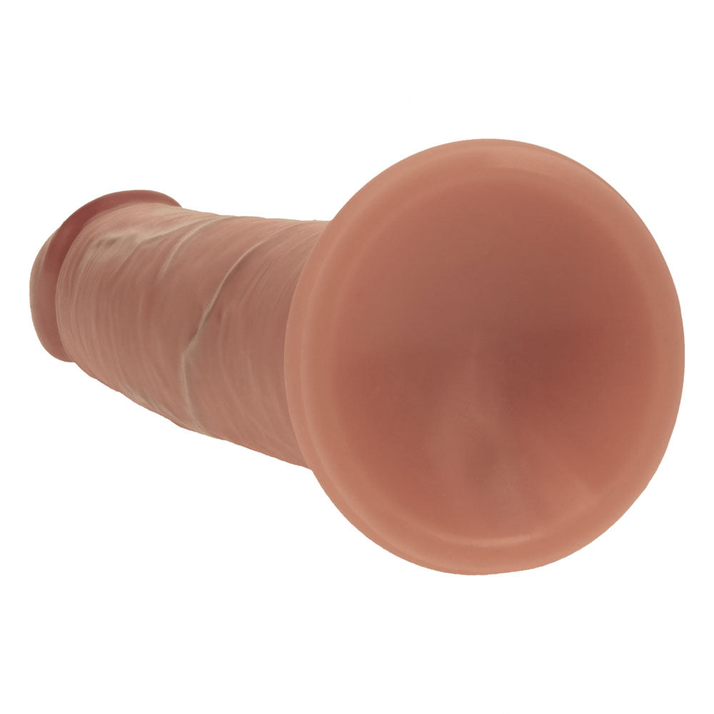 Realrock Dual Density Sliding Skin Silicone Dildo 7 Inch Tan