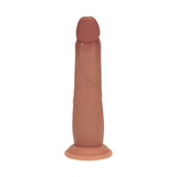 Realrock Dual Density Sliding Skin Silicone Dildo 8 Inch Tan