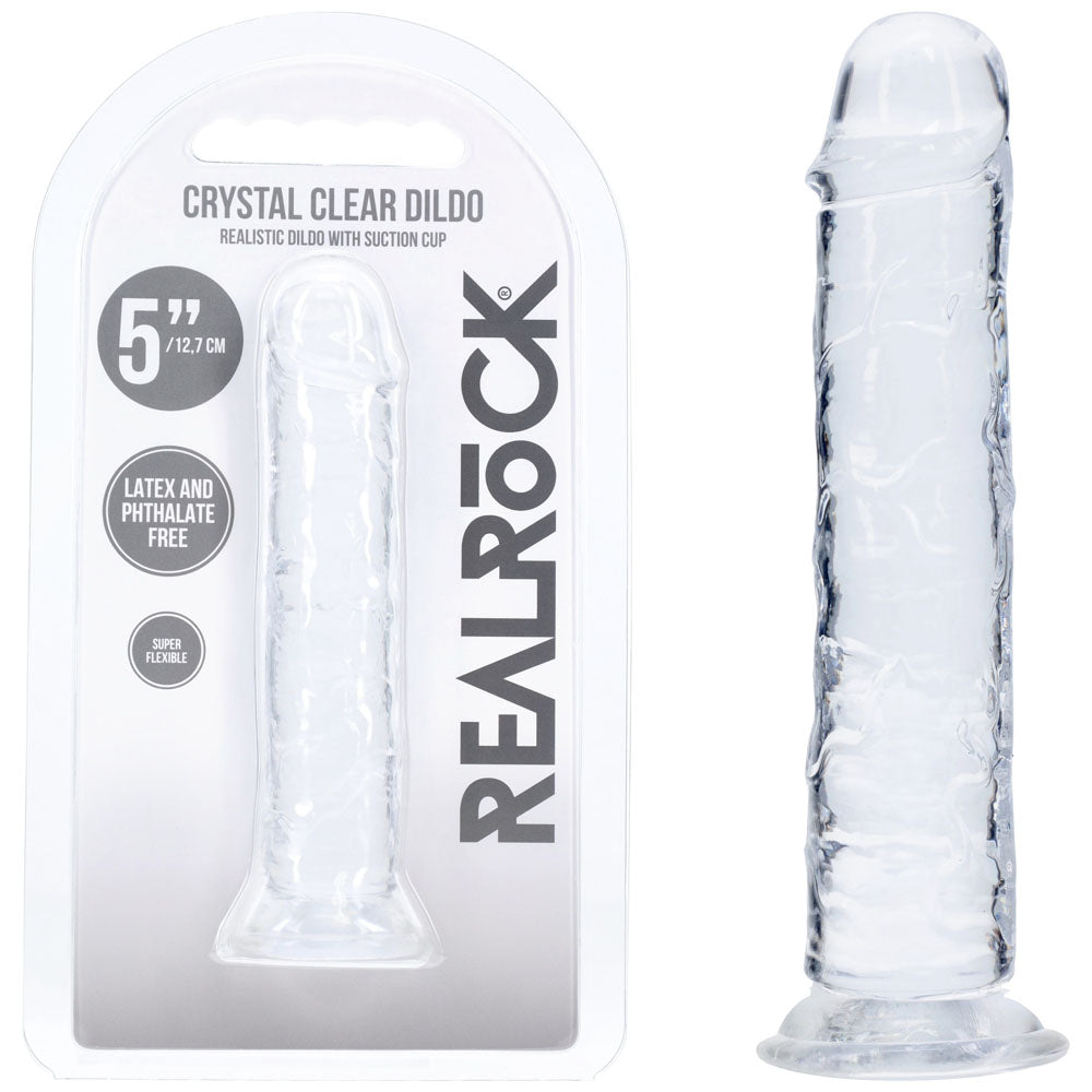 Realrock Realistic Clear Dildo 5 Inch 12.7 Cm Transparent Shaft