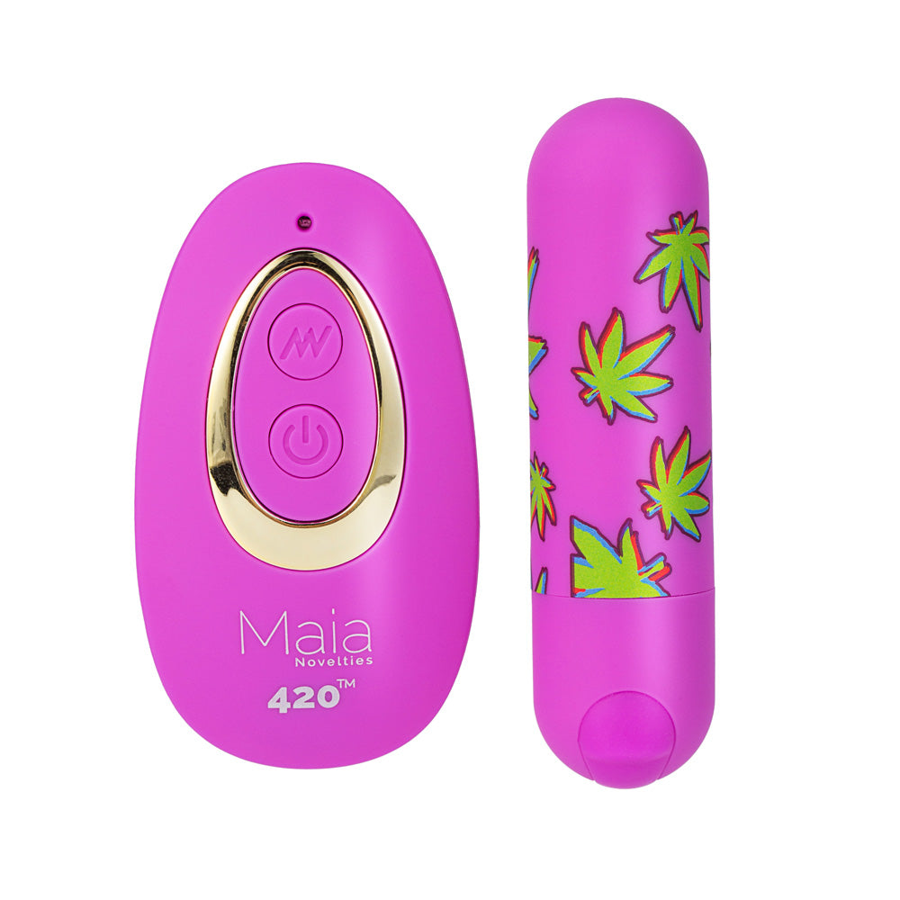 Maia JESSI 420 Remote - Purple Rechargeable Bullet with Wireless Remote