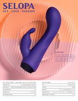 Selopa PLUM JOB - Purple 13.5 cm USB Rechargeable Rabbit Vibrator