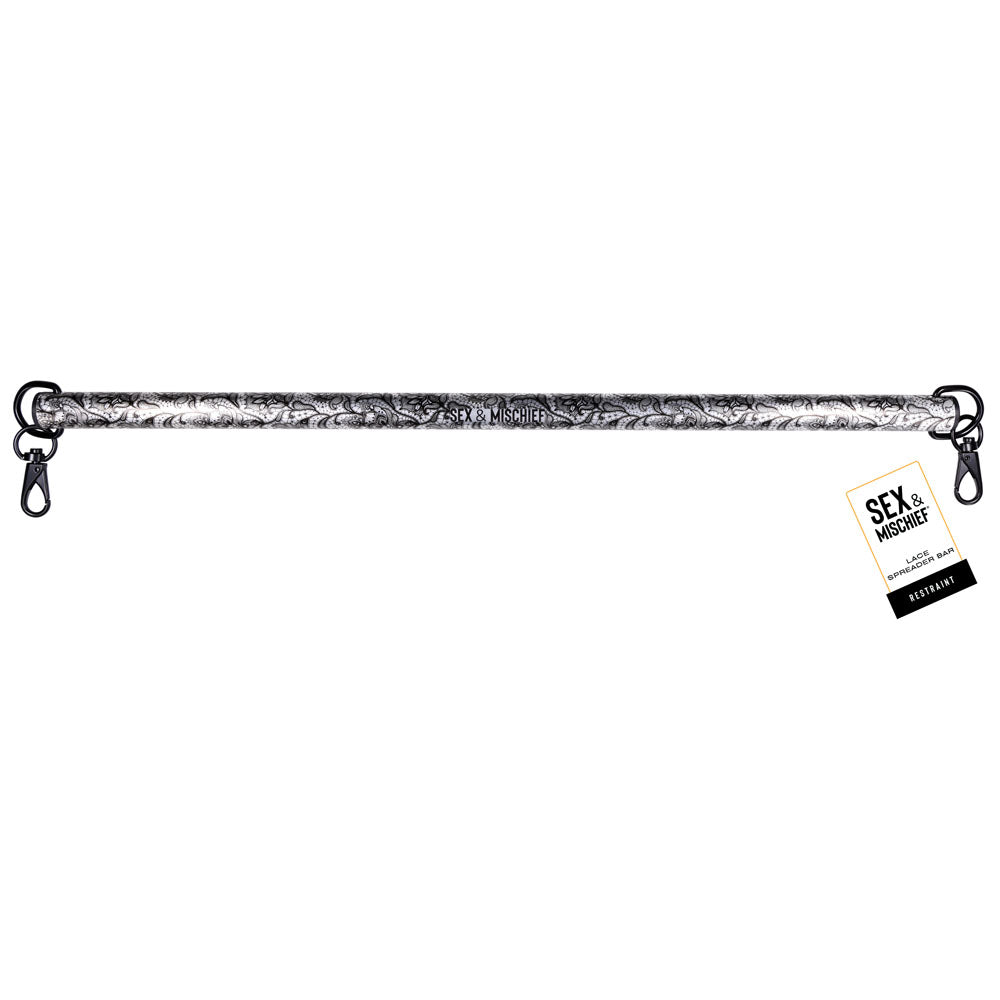 Sex & Mischief Lace Spreader Bar – 22 Inch Aluminium Restraint Bar