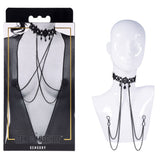 Sportsheets Sex & Mischief Lace Collar with Adjustable Nipple Ties