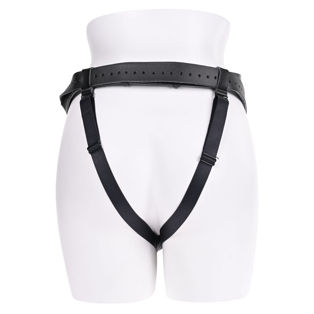 SPORTSHEETS Aurora High Waisted Strap On - Black Adjustable Strap-On Harness (No Probe Included)