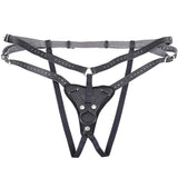 SPORTSHEETS Aurora High Waisted Strap On - Black Adjustable Strap-On Harness (No Probe Included)