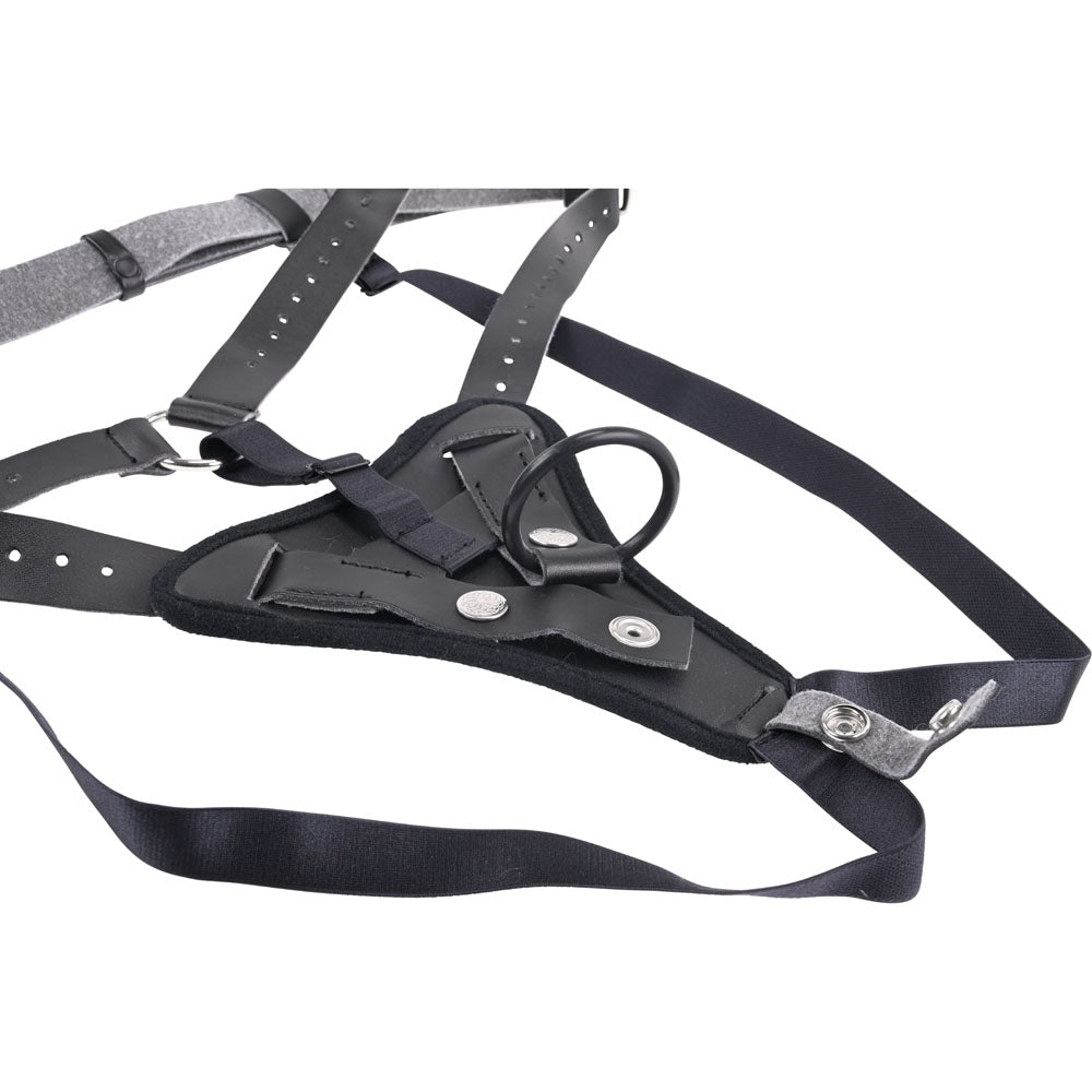 SPORTSHEETS Aurora High Waisted Strap On - Black Adjustable Strap-On Harness (No Probe Included)