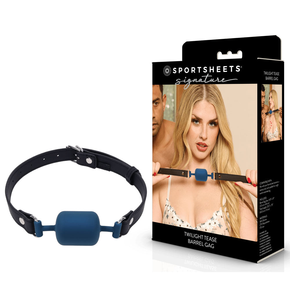 Sportsheets Twilight Tease Barrel Gag Blue Mouth Restraint Fetish Accessory