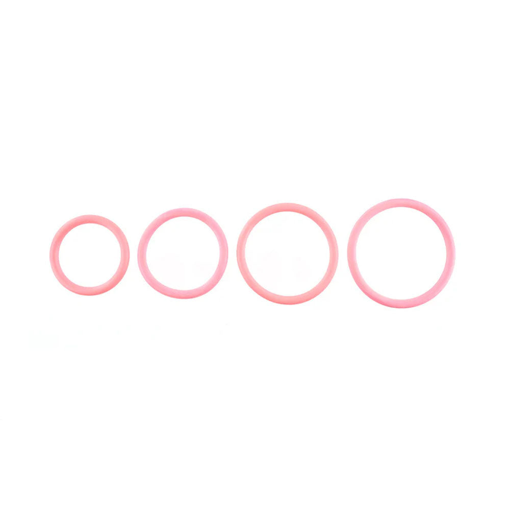 SPORTSHEETS Rubber O-Ring 4 Pack - Coral - Coral Rings - 4 Pack