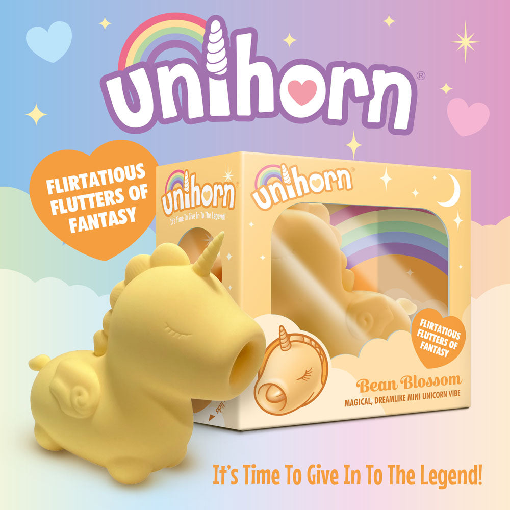 Unihorn - Bean Blossom - Yellow USB Rechargeable Flicking Stimulator