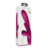 VIVE Ena - Pink - Pink 25 cm USB Rechargeable Thrusting Vibrator with Air Wave Stimulator