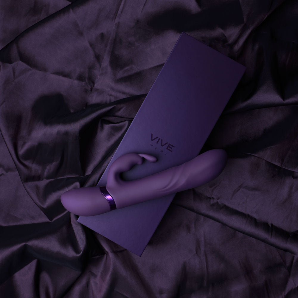 VIVE Nari - Purple - Purple 24.1 cm USB Rechargeable Rabbit Vibrator