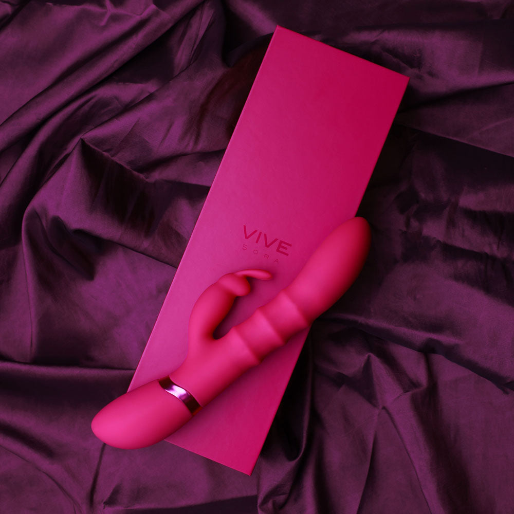 VIVE Sora - Pink - Pink 24.2 cm USB Rechargeable Rabbit Vibrator