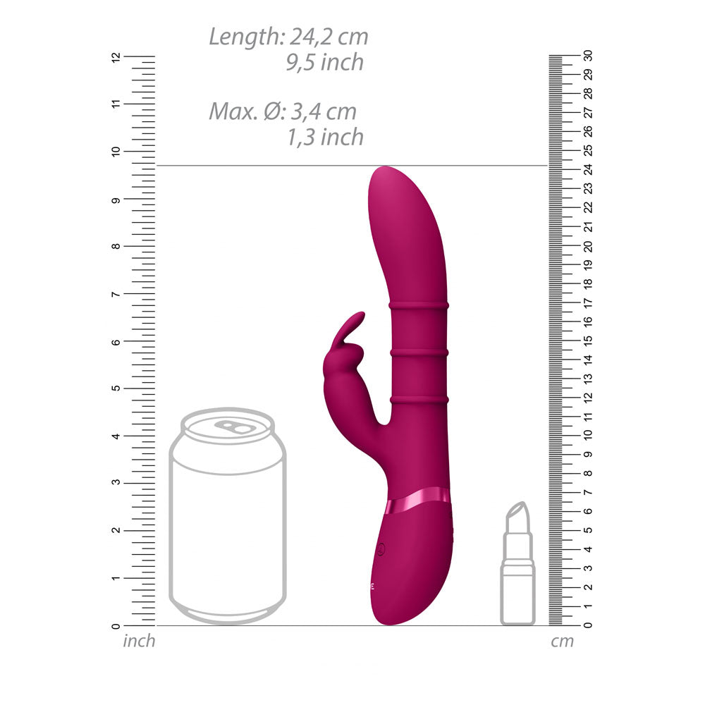 VIVE Sora - Pink - Pink 24.2 cm USB Rechargeable Rabbit Vibrator