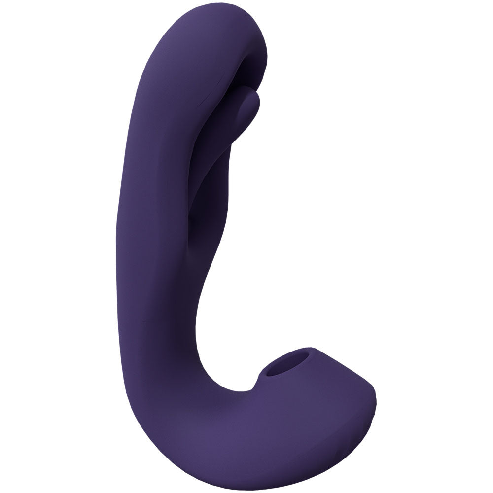 VIVE Yuna - Purple - Purple USB Rechargeable Flapping Vibrator with Air Pulsation