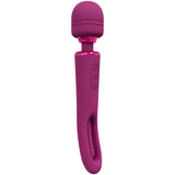 VIVE Kiku - Pink - Pink 25.2 cm USB Rechargeable Dual End Massage Wand with Flapping Tip