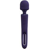 VIVE Kiku - Purple - Purple 25.2 cm USB Rechargeable Dual End Massage Wand with Flapping Tip