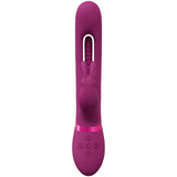 VIVE Mika - Pink - Pink 23.2 cm USB Rechargeable Rabbit Vibrator with Flapping Shaft