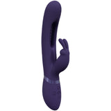 VIVE Mika - Purple - Purple 23.2 cm USB Rechargeable Rabbit Vibrator with Flapping Shaft