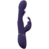 VIVE Mika - Purple - Purple 23.2 cm USB Rechargeable Rabbit Vibrator with Flapping Shaft