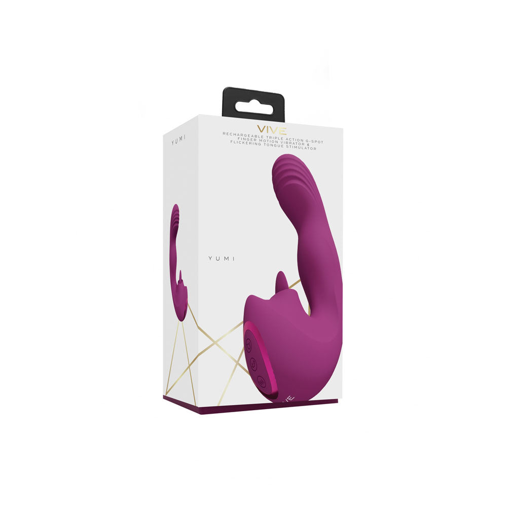 VIVE Yumi - Pink - Pink USB Rechargeable Triple Motor Vibrator