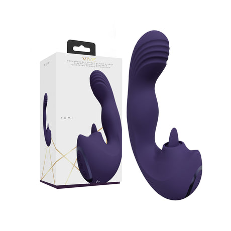 VIVE Yumi - Purple - Purple USB Rechargeable Triple Motor Vibrator