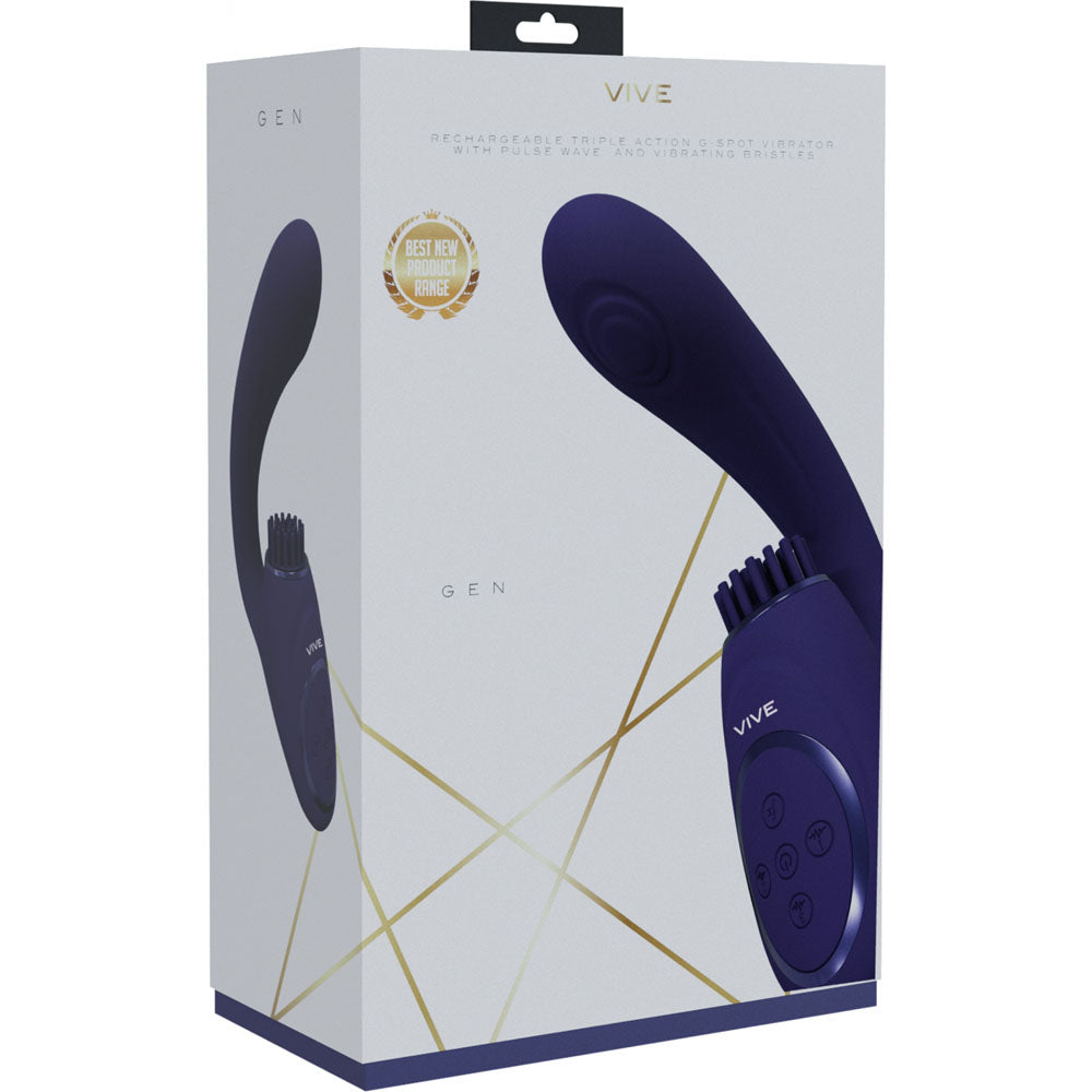 VIVE Gen - Purple - Purple USB Rechargeable Triple Motor Vibrator